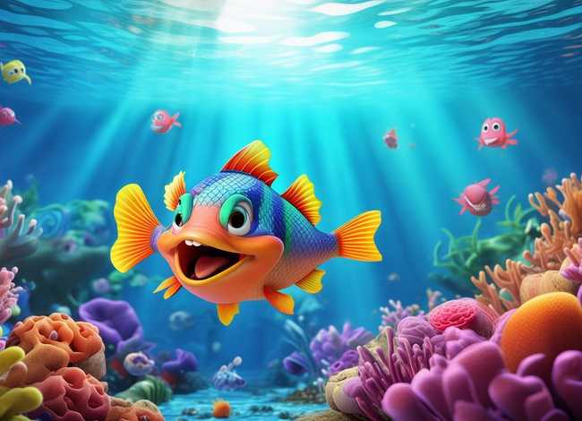 儿童动画鱼的故事；鱼的儿童动画片