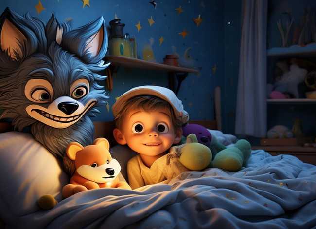 四岁儿童故事睡前狼故事 宝宝睡前故事4~6岁狼来了