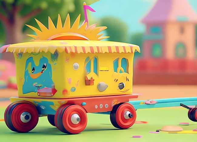 儿童车和拖车的故事；儿童动画片拖车