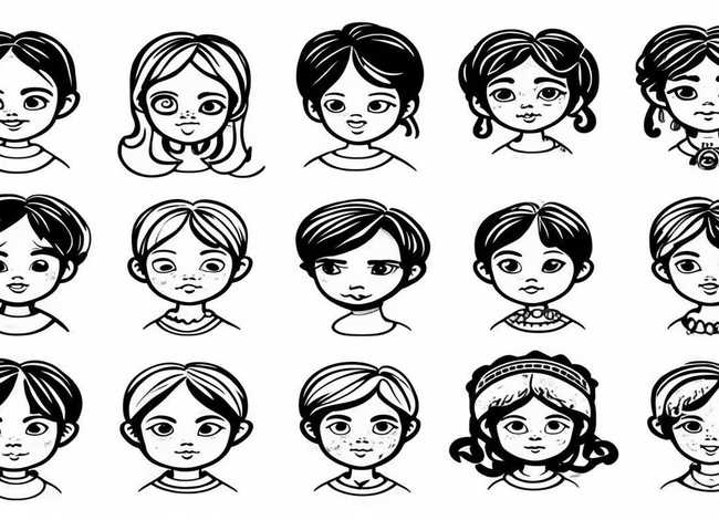 古代儿童图片简笔画；古代儿童图片简笔画头像大全