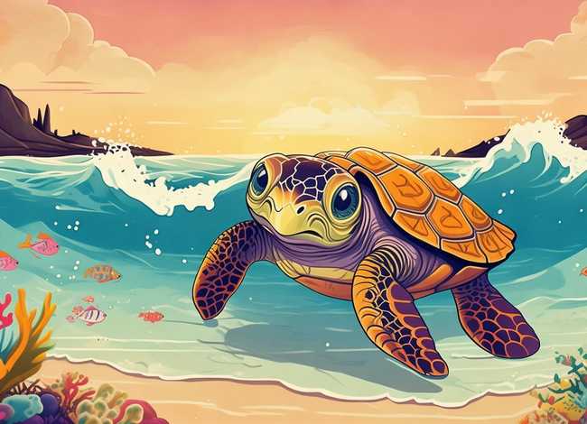 小海龟历险记故事绘本 小海龟历险记故事绘本内容