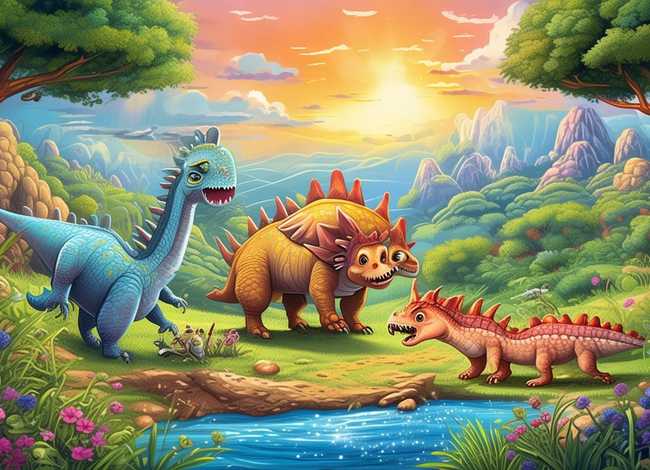 恐龙的儿童故事动画片，恐龙的故事视频动画片
