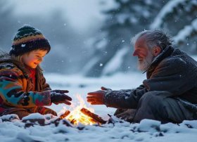 雪中送炭儿童经典故事、雪中送炭的故事和寓意