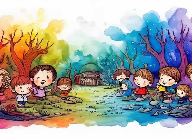 彩铅儿童画故事插图；彩铅故事插画手绘图片