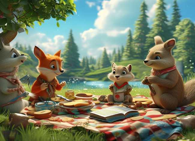 野餐童话故事 - 野餐的绘本故事