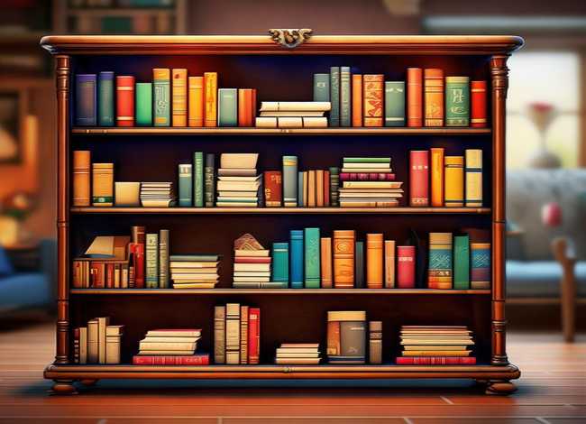 书柜的图画、书柜简易图的画法