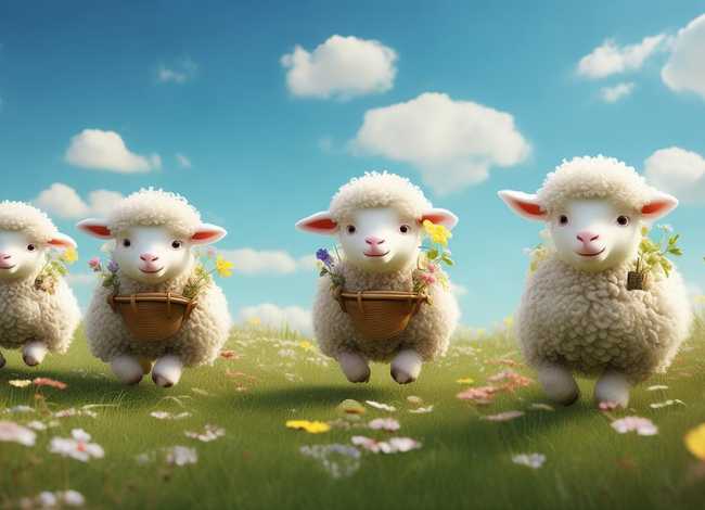 儿童故事三只小羊羔（少儿故事三只小羊）