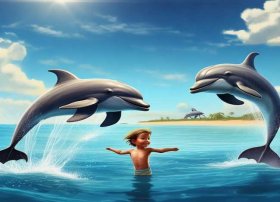 海豚的故事儿童视频，来一个海豚的故事