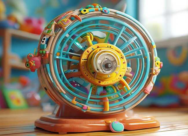 儿童手摇风扇故事 儿童手摇风扇齿轮图