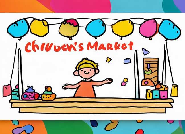 儿童跳蚤市场海报图片简单又好看（儿童跳蚤市场摊位海报简笔画图片）