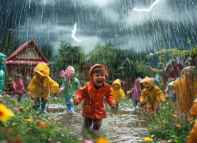 儿童故事《稀里哗啦下大雨》 稀里哗啦噼里啪啦绘本故事
