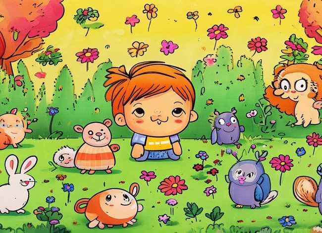 儿童动物故事画；幼儿动物故事简笔画