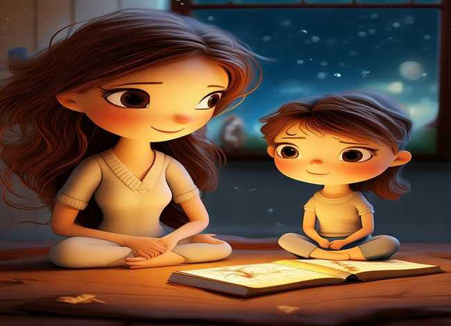 妈妈讲故事图片、妈妈讲故事图片 简笔画