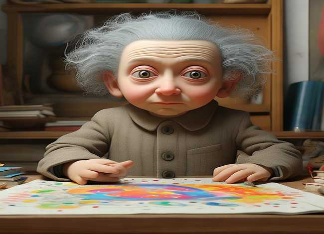 爱因斯坦小时候画的画；爱因斯坦小时候画的画怎么画