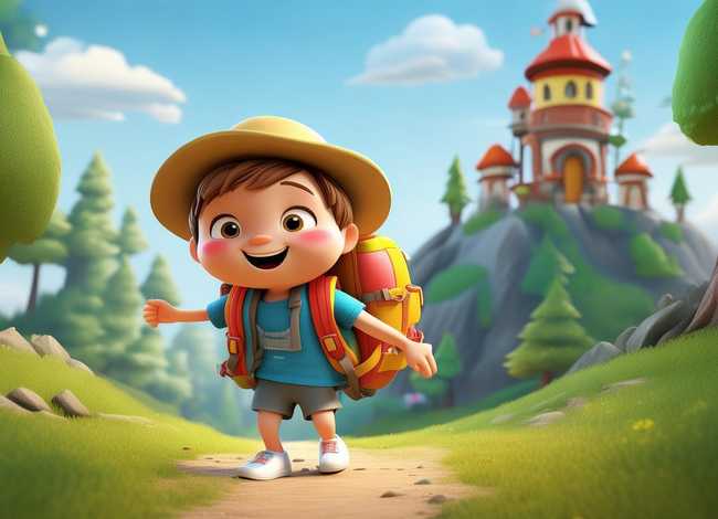 儿童爬山简单画图片；儿童爬山简单画图片可爱