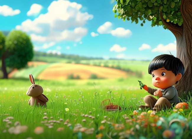 守株待兔故事视频儿童讲故事；少儿故事守株待兔视频