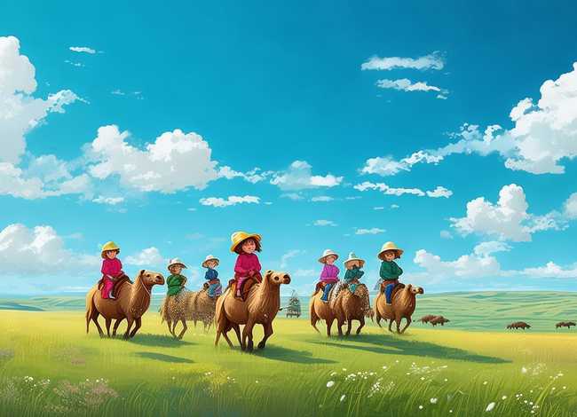 大草原之旅儿童故事书 - 绘本故事大草原之行
