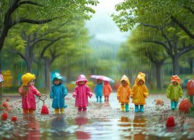 雨天的故事幼儿园，幼儿园雨天的故事绘画