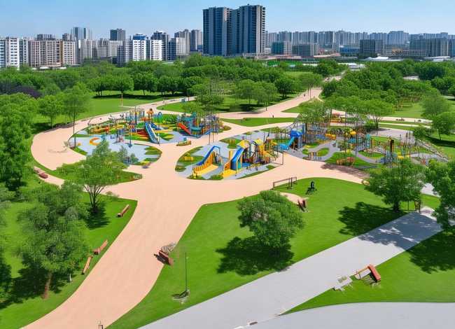 晋城儿童公园鸟瞰图 - 晋城儿童公园鸟瞰图2023年最新版
