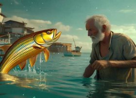 渔夫和金鱼的故事 - 渔夫和金鱼的故事好词好句