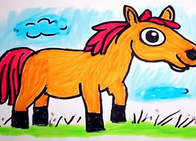 儿童绘画马图片 - 儿童绘画马图片简单