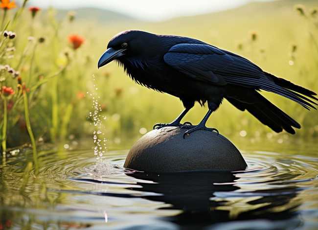 乌鸦喝水的故事绘画怎么画（乌鸦喝水的故事绘画怎么画好看）