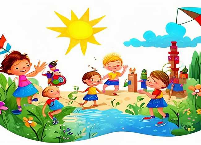 夏天的故事幼儿简笔画（夏天的故事简笔画彩色）