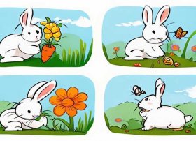 4个简单幼儿连环画；4个简单幼儿连环画图片小白兔和小白兔