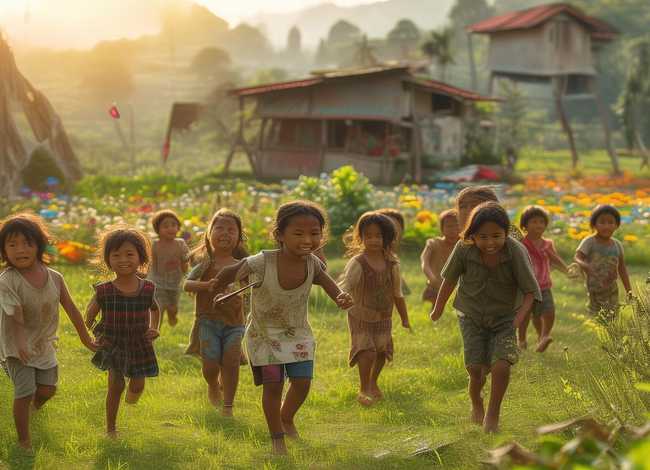 农村儿童生活的故事 - 农村儿童的生活作文