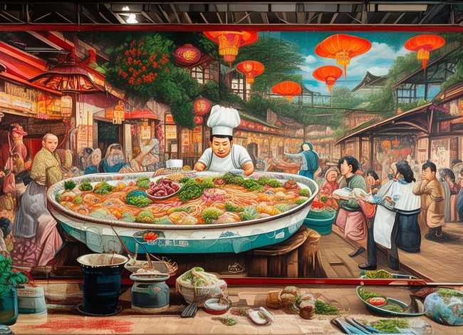 牛肉面的故事壁画图（牛肉面的故事壁画图片高清）