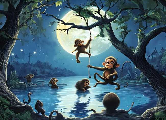 儿童睡前故事猴子捞月 幼儿睡前故事猴子捞月