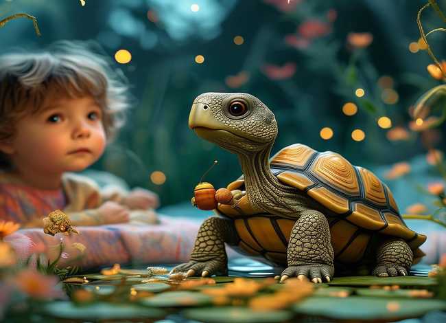 儿童睡前故事聪明的乌龟 - 幼儿睡前故事聪明的乌龟