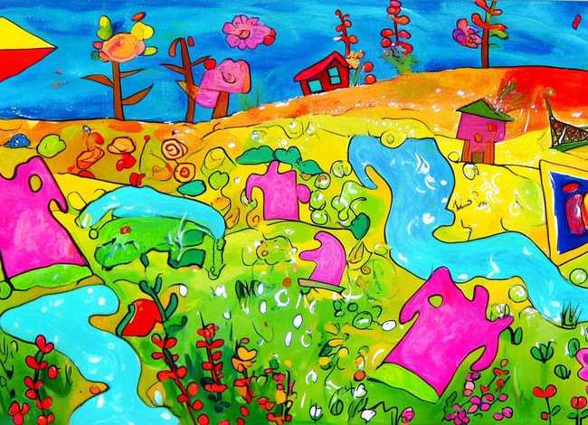 脚印儿童画、脚印 儿童画