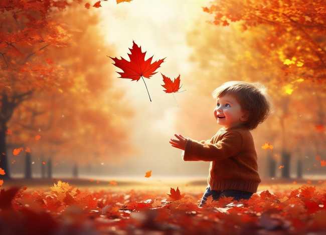一片红枫叶儿童故事 - 幼儿故事一片红枫叶