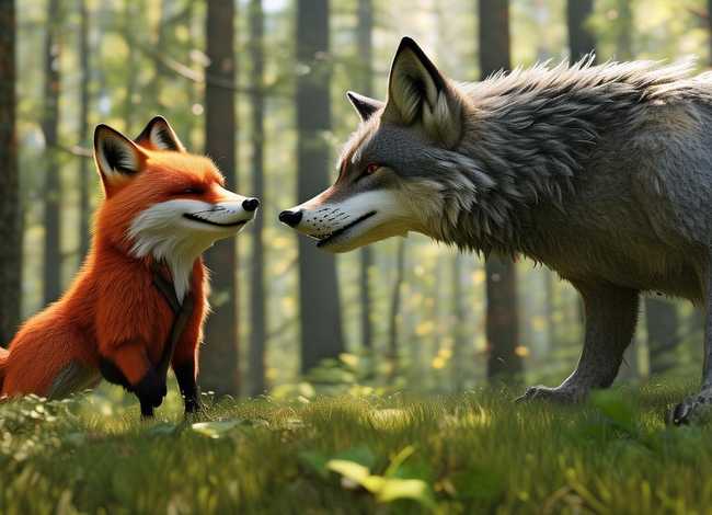 狼和狐狸的故事、大灰狼和狐狸的故事