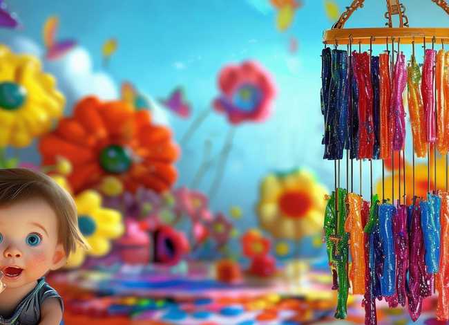 风铃儿童画作品 风铃儿童画作品图片