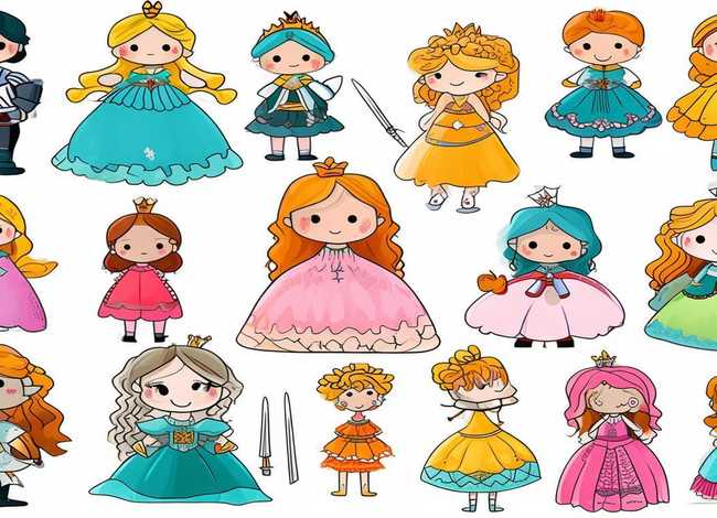 儿童简笔画公主王子图片；儿童简笔画公主王子图片大全