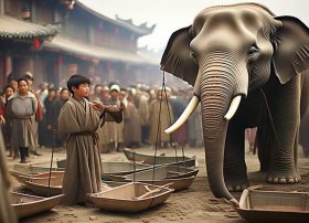 曹冲称象的故事简写 - 曹冲称象的故事简写英文