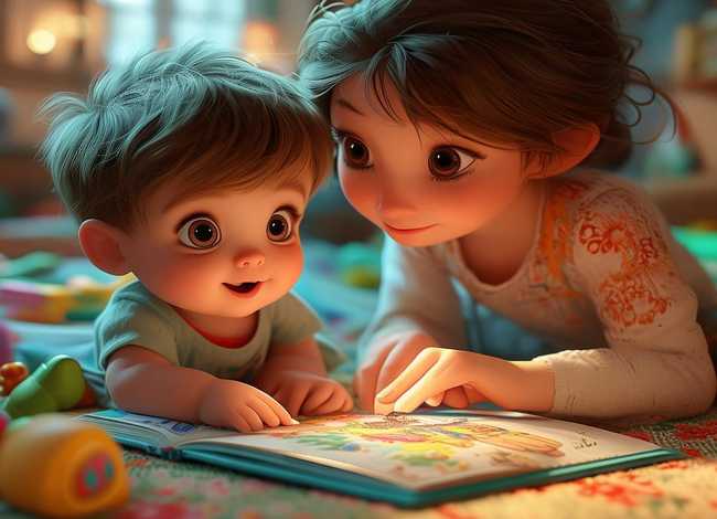 妈妈给我讲故事儿童画 - 妈妈给我讲故事画画