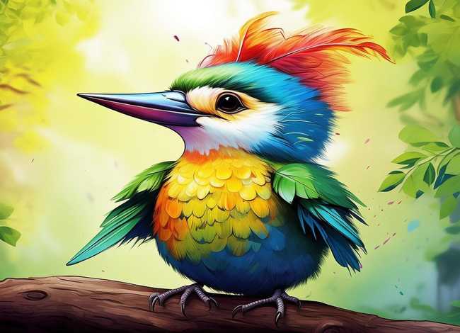 儿童啄木鸟的画，儿童啄木鸟的画怎么画