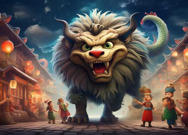 年兽的故事儿童绘本，年兽的传说绘本故事