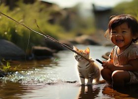 儿童故事小猫钓鱼的原文 - 小猫钓鱼的故事课文