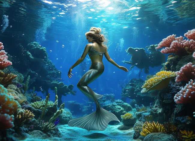 海底美人鱼表演（海底美人鱼表演视频）