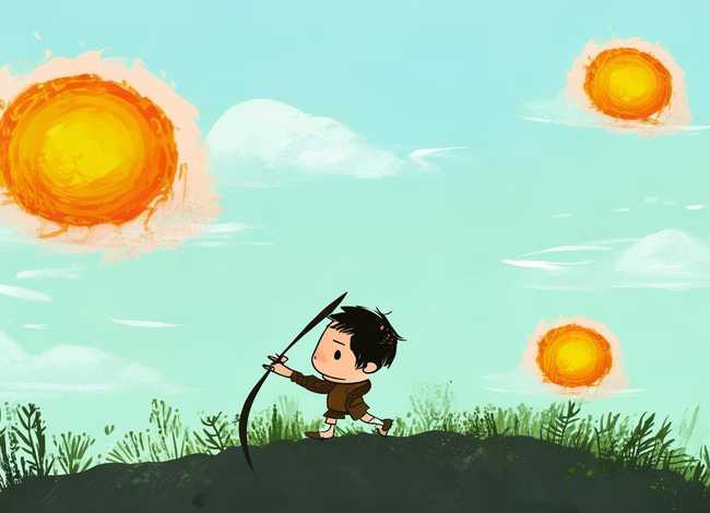 儿童后羿射日的神话故事；后羿射日的故事幼儿