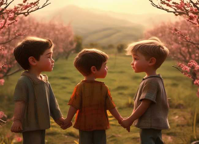 儿童版桃园结义故事文字版；儿童版桃园三结义