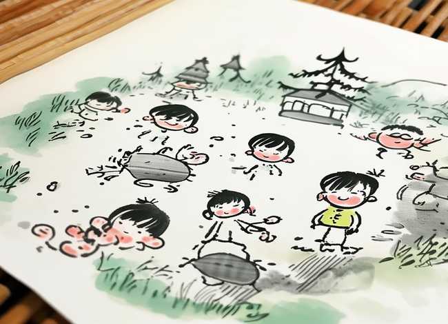 儿童水墨画素材（儿童水墨画素材简单）