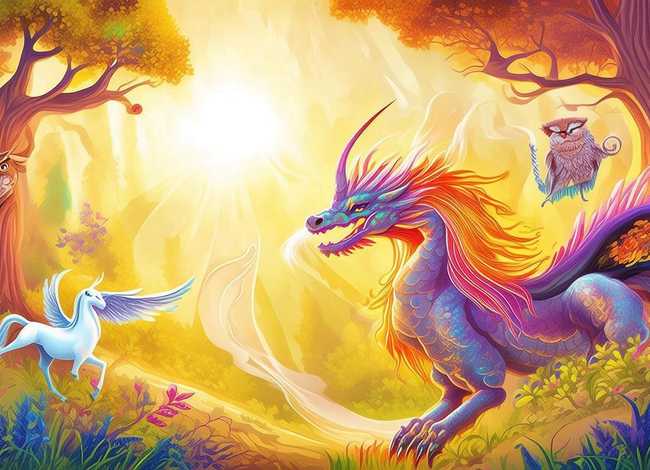 神话故事儿童画图片 神话故事画画图片