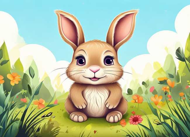 小兔子的故事儿童画，小兔子的故事简笔画
