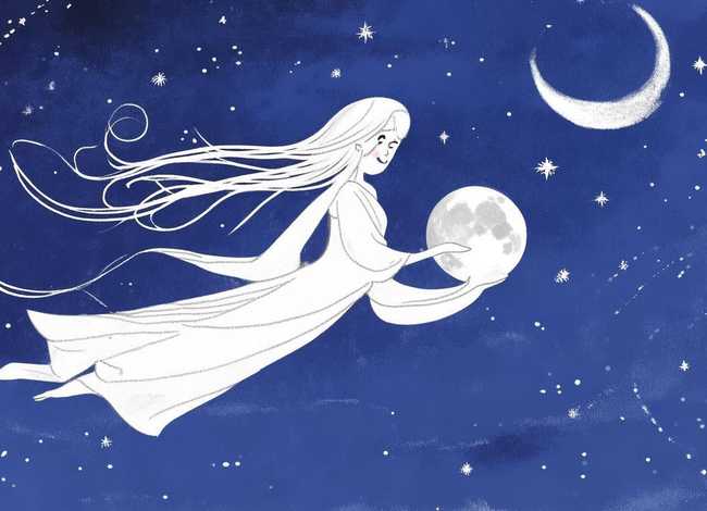儿童画嫦娥奔月图 - 儿童画嫦娥奔月图片