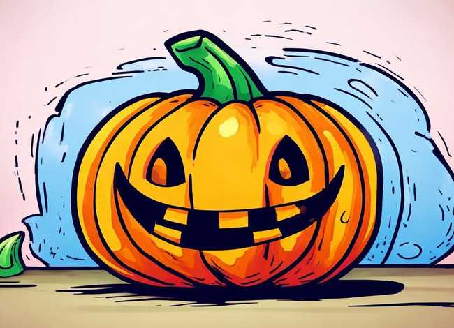 南瓜儿童画，南瓜儿童画简笔画